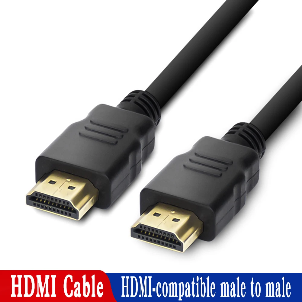 Cables de vídeo compatibles con HDMI, Cable 3D chapado en oro 1,4 4K 1080P para conmutador divisor HDTV, 0,3 m, 1m, 1,5m, Cable HDMI a HDMI