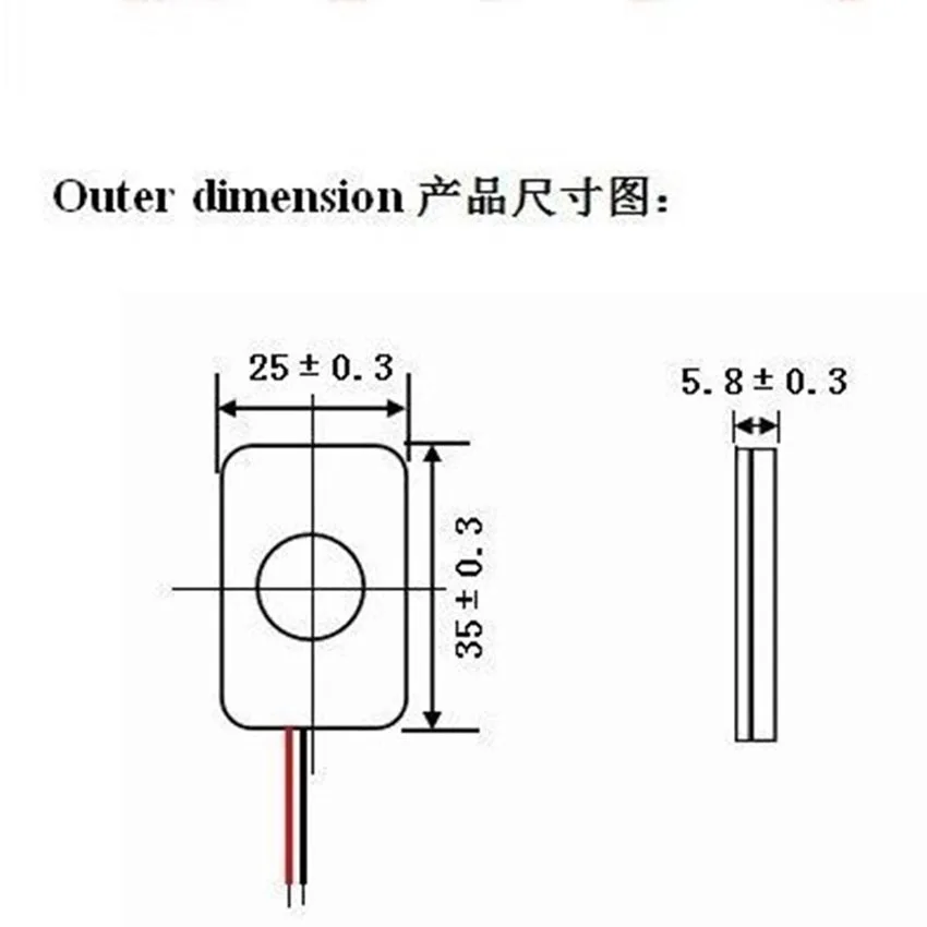 YuXi-altavoz cuadrado para ordenador portátil, caja ultrafina de 4 ohm, 3w, 8 ohm, 2W, 1 unidad, 2535 - imagen 5