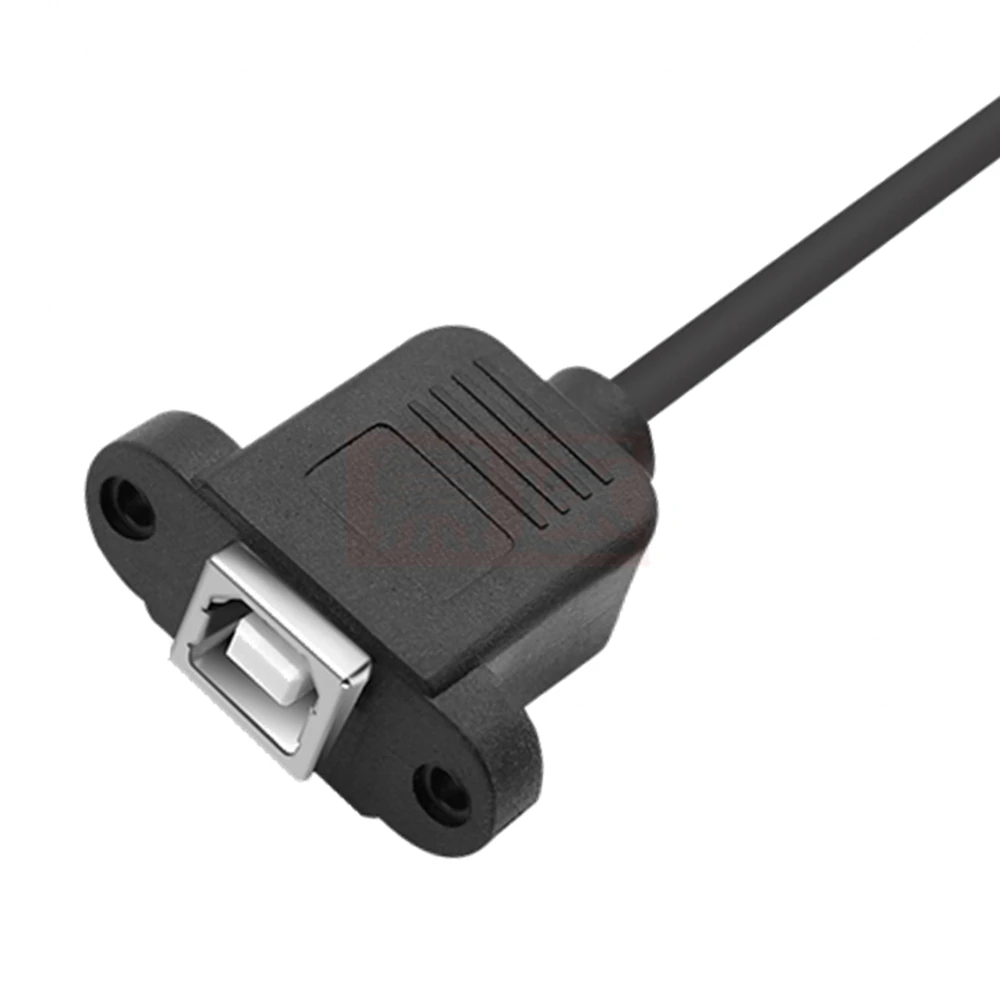 Alta velocidad 30CM M/F USB 2,0 tipo B macho a hembra Cable de datos de extensión de ángulo recto montaje en Panel para Cable de impresora con Scr - imagen 4