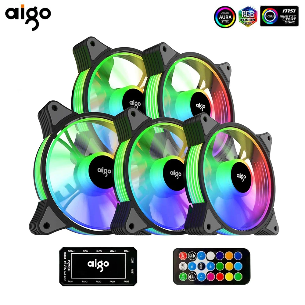 Aigo AR12 Ventilador ARGB 120mm PWM SATA Refrigeración Silenciosa - imagen 3