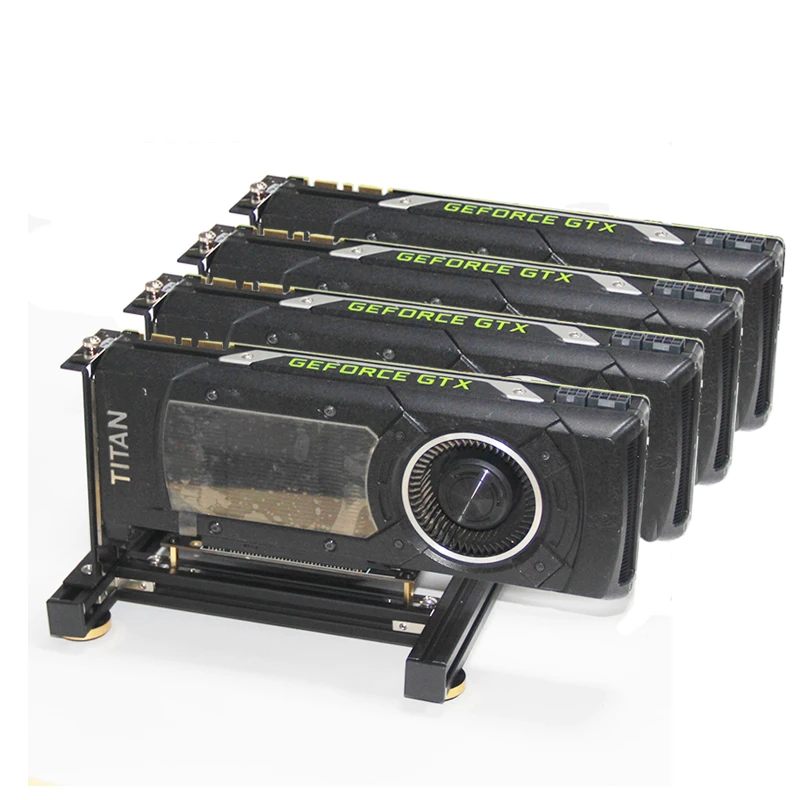 Soporte de aleación de aluminio para tarjeta gráfica, estante superior para 4GPU, cable elevador o tarjeta adaptadora - imagen 2