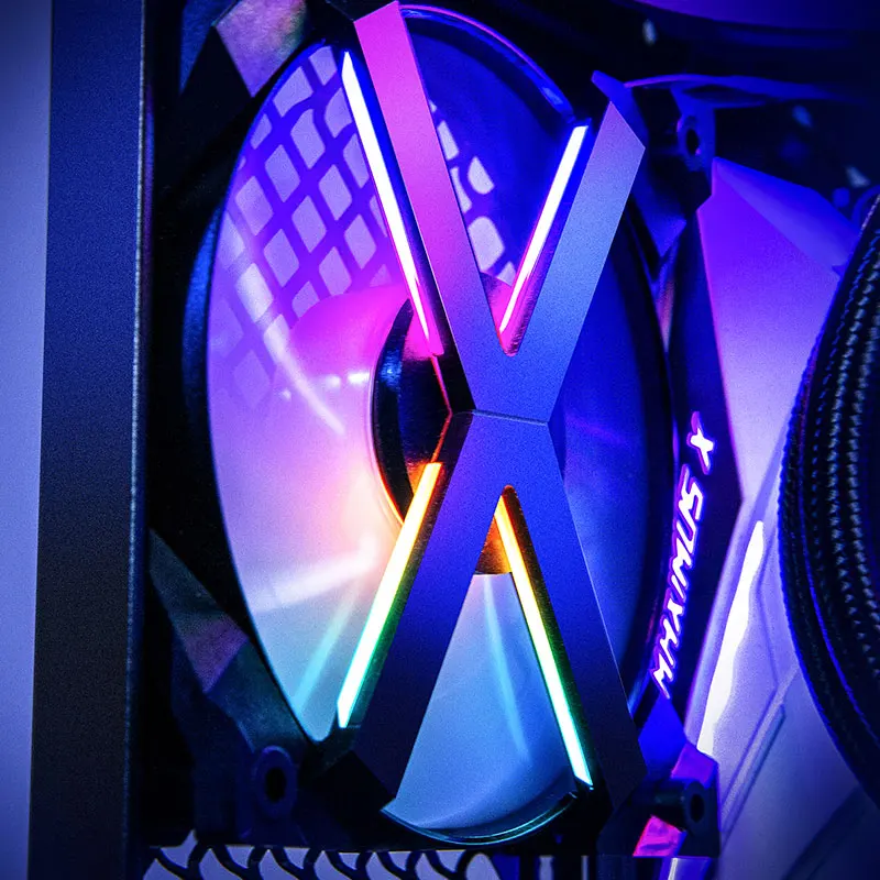 Deepcool-ventilador de chasis MF120GT, silenciador, tres ventiladores ARGB Symphony, Control de cableado estándar, sincronización de placa base, 4 pines - imagen 3