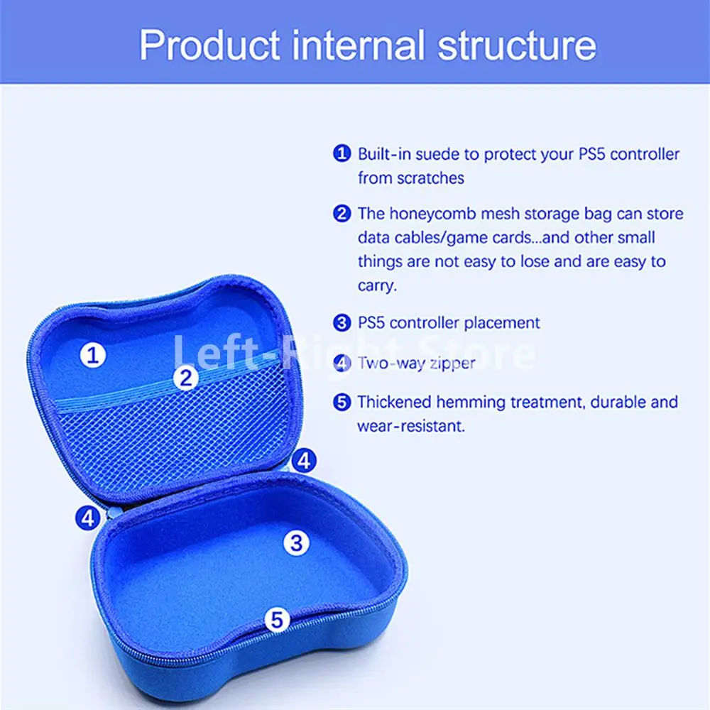 2 uds bolso de mano EVA bolsa de Host para bolsas de almacenamiento PS5 funda de controlador de interruptor para controladores de Gamepad ps5 funda de transporte portátil - imagen 5