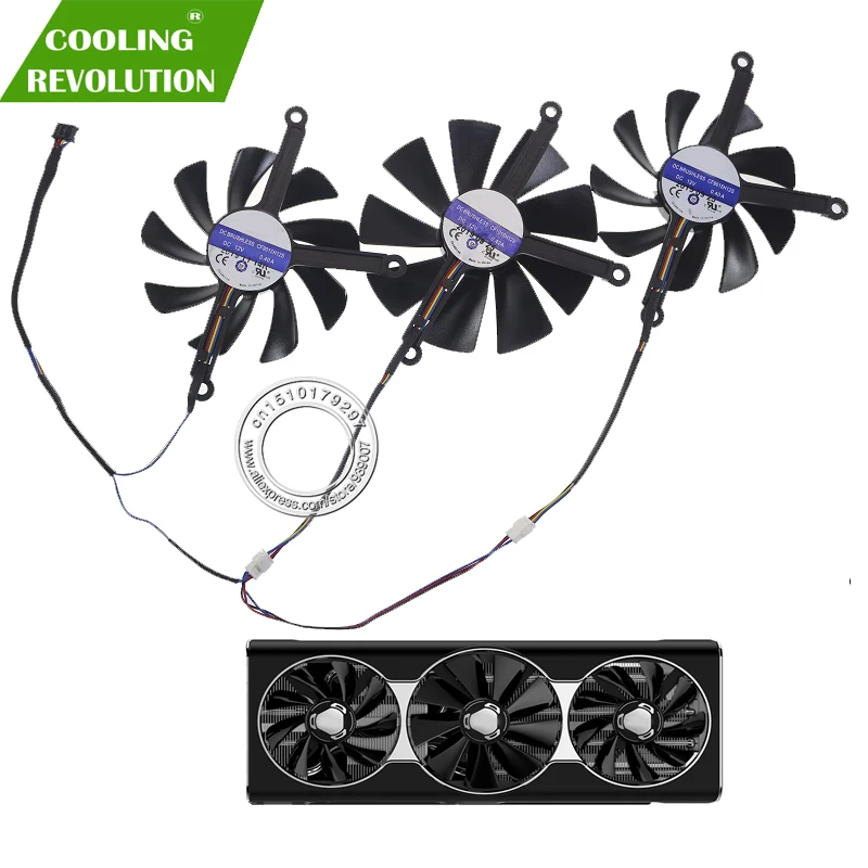 Ventilador de tarjeta gráfica CF9015H12S CF1015H12S DC12V para XFX Radeon RX 5700 XT THICC III Ultra RX57XT8TBD8 - imagen 2