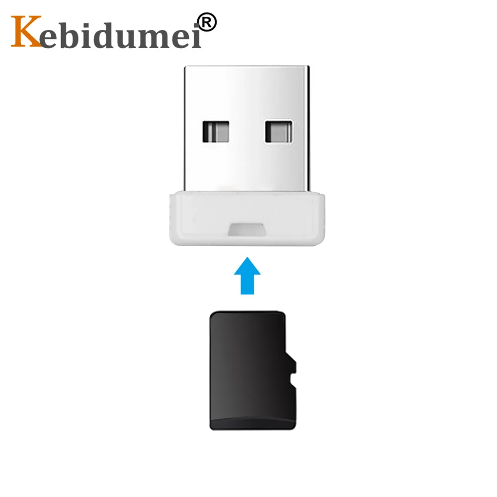 Kebidumei-lector de tarjetas de memoria Flash, Mini adaptador para ordenador portátil, USB 2,0 TF