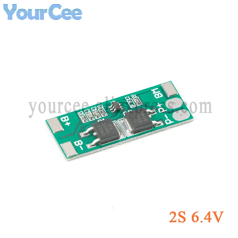 2 uds BMS 2S 6,4 V 7,4 V 8A módulo de placa de protección de batería de litio 2 celdas PCB PCM para carga de paquete de celda de banco de energía - imagen 3
