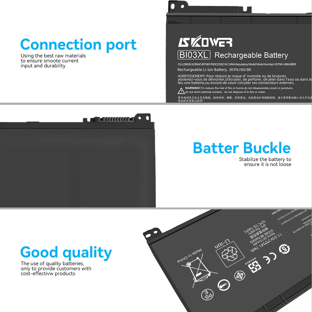 SKOWER BI03XL Batería para HP Pavilion X360 13-U100TU U113TU Stream M3-U000 U001DX ON03XL - imagen 4