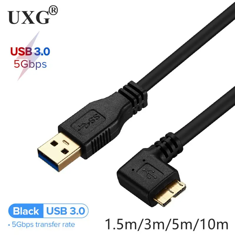 Cable USB 3,1 tipo C a USB 3,0 Micro B, conector macho, Cable de sincronización de datos rápida para cámara de disco duro externo Mac, 3M, 5M, 10M - imagen 2