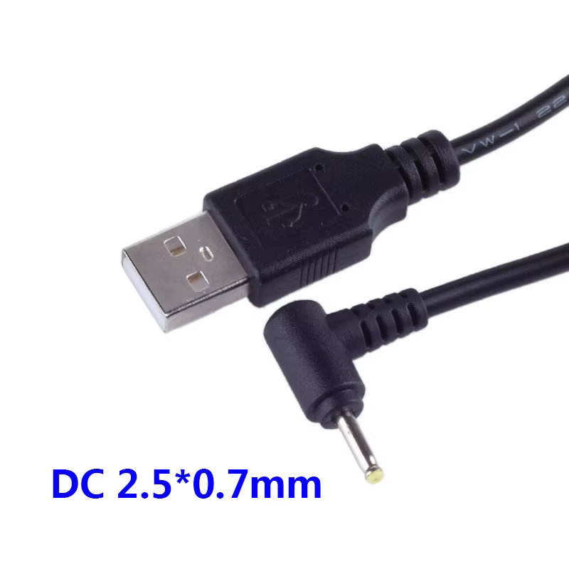Conector DC 2,5x0,7mm Angular Recto – Cable Alimentación - imagen 2