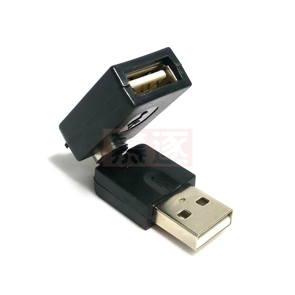 Adaptador USB macho a hembra de rotación libre de 360 grados interfaz de flexión rotativa USB macho a hembra un macho a hembra hembra