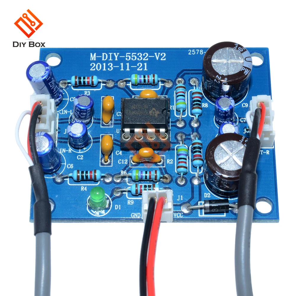 Placa amplificadora de sonido estéreo NE5532 OP-AMP, módulo amplificador para altavoces, kit de bricolaje, placa de control de volumen, desarrollo de sonido de circuito