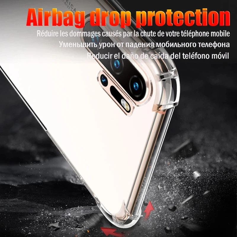 original A prueba de golpes caso For Huawei P50 P40 P30 P20 P10 Mate 30 20 10 Lite Honor 50 60 Pro Nova 3 9 P Smart 2019 transparente silicona cubierta accesorios del teléfono móvil - imagen 5