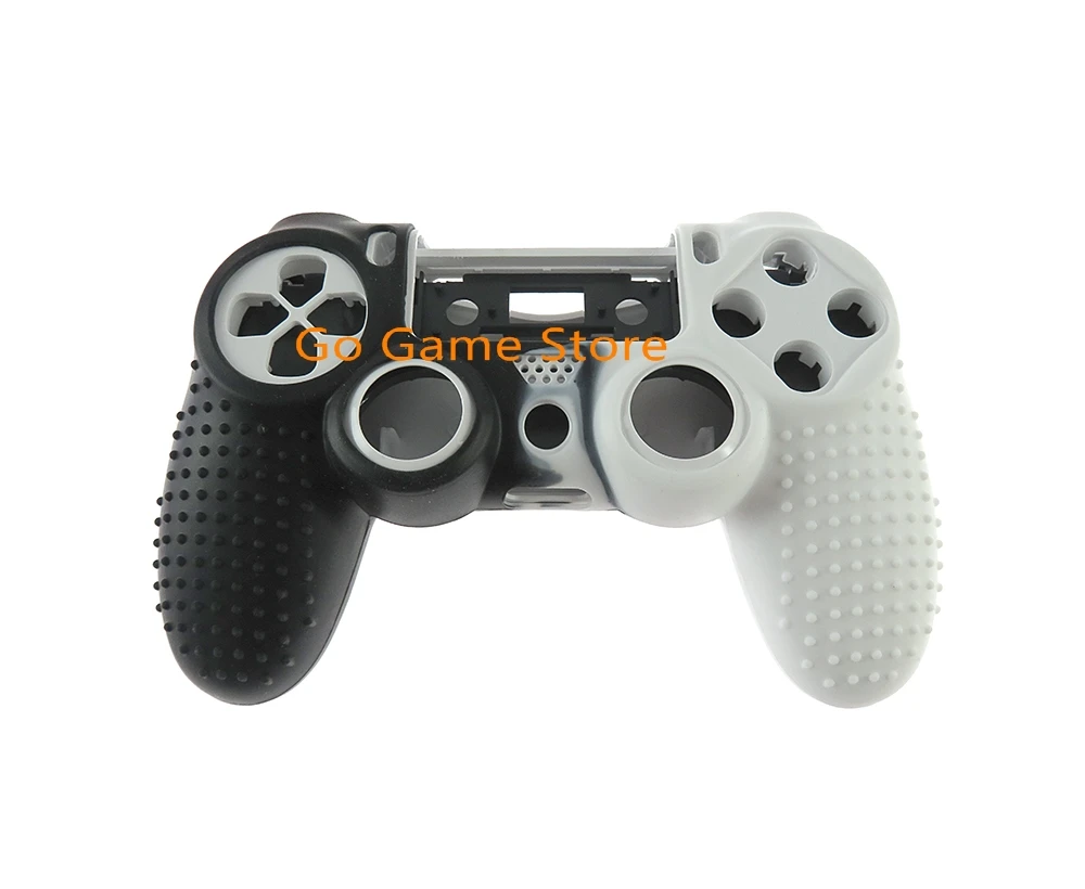 1 unidad para PS4 4 cubierta deslizante de punto de dos tonos para PS4 cubierta de funda de piel de goma de silicona antideslizante colorida - imagen 2