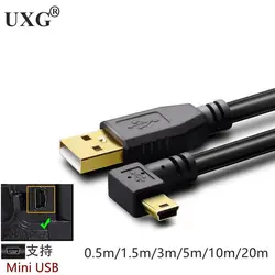Cable USB a Mini USB en L de 90° para cámara DSLR