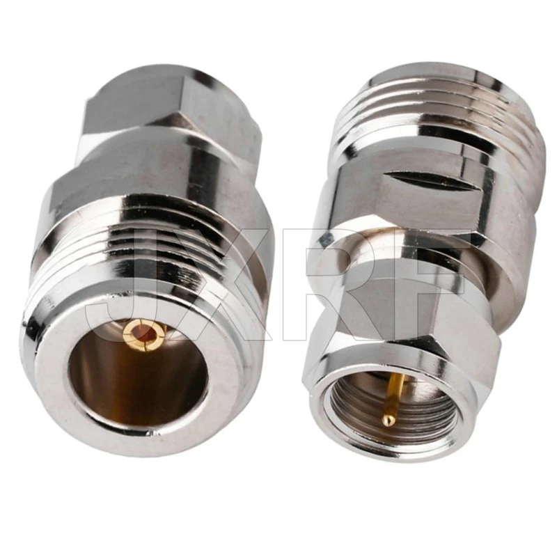 Conector RF de 2 piezas, adaptador F a N, enchufe macho a N hembra, Conector recto