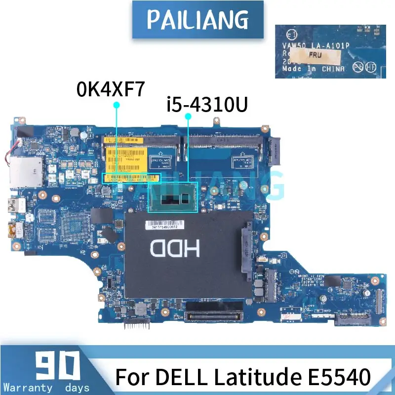Placa base para portátil DELL Venue 11 Pro 7139 I5-4300Y, 0RFDKW SR192 DDR3 - imagen 2