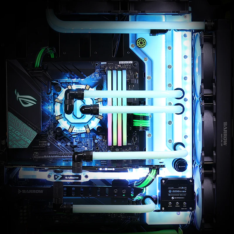 ATX EATX PC caja de escritorio refrigeración por agua para ordenador Gamer caja Vertical CPU Drive Bay placa base transparente - imagen 2