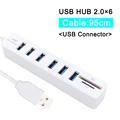 2.0 USB 6 port white