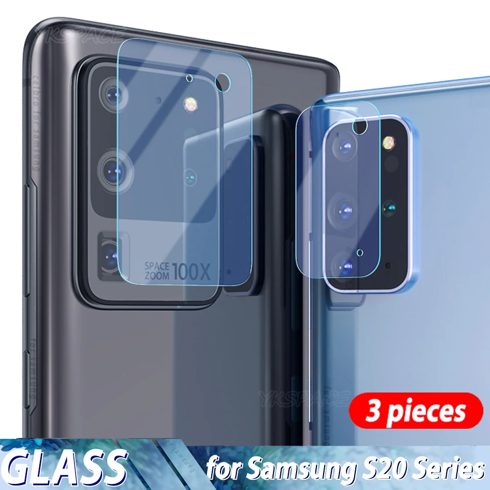 Película transparente de cristal templado para lente de cámara HD para Samsung S20 Plus S20Plus S20 Ultra Protector de lente trasero