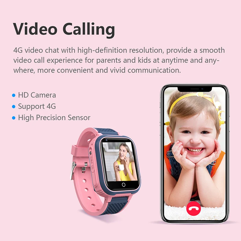 Reloj inteligente 4G para niños, dispositivo con GPS, WIFI, videollamada SOS, resistente al agua, cámara, Monitor, rastreador, localización, teléfono, para Xiaomi - imagen 4