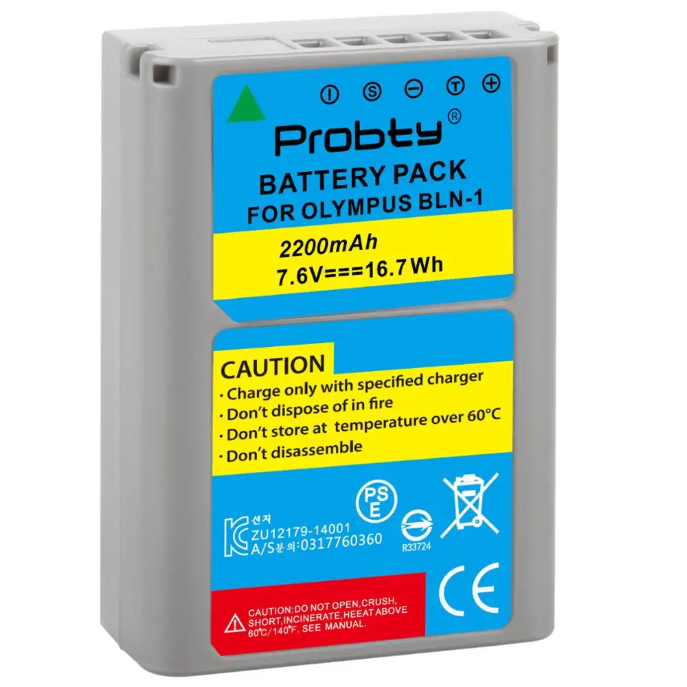 Batería de repuesto de 2200mAh para ordenador portátil, Cargador de un solo canal para Olympus, BLN-1, PS-BLN1, BLN-1, PS, E-M5, BLN 1, PSBLN1 - imagen 4