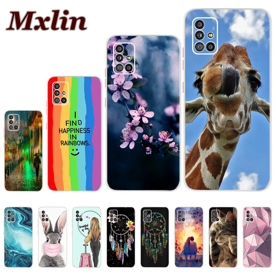 Funda suave con estampado de arcoíris para Samsung, carcasa a la moda para Samsung Galaxy A51 SM-A515F M51 SM-M515F