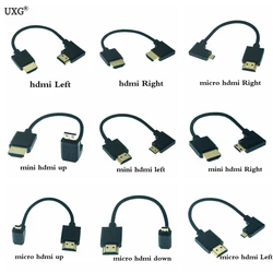 Cable Micro HDMI a HDMI 4K 60Hz 15cm Plano Suave
