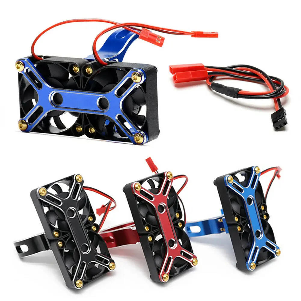 DC 5V 1/5 RC coche Metal + disipador de calor de plástico ventilador de refrigeración piezas para TRAXXAS x-maxx 6S 8S 4985 1717 Motor - imagen 2