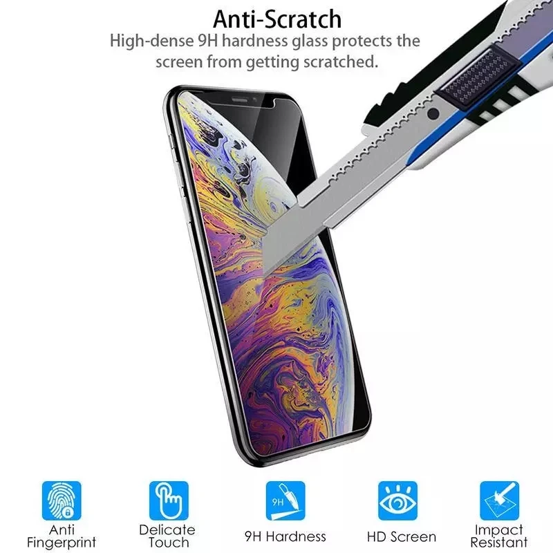 Protector de pantalla de vidrio templado para iPhone 14 Plus 12 13 Mini X Xs Xr 11 Pro Max, 1-5 unidades - imagen 4