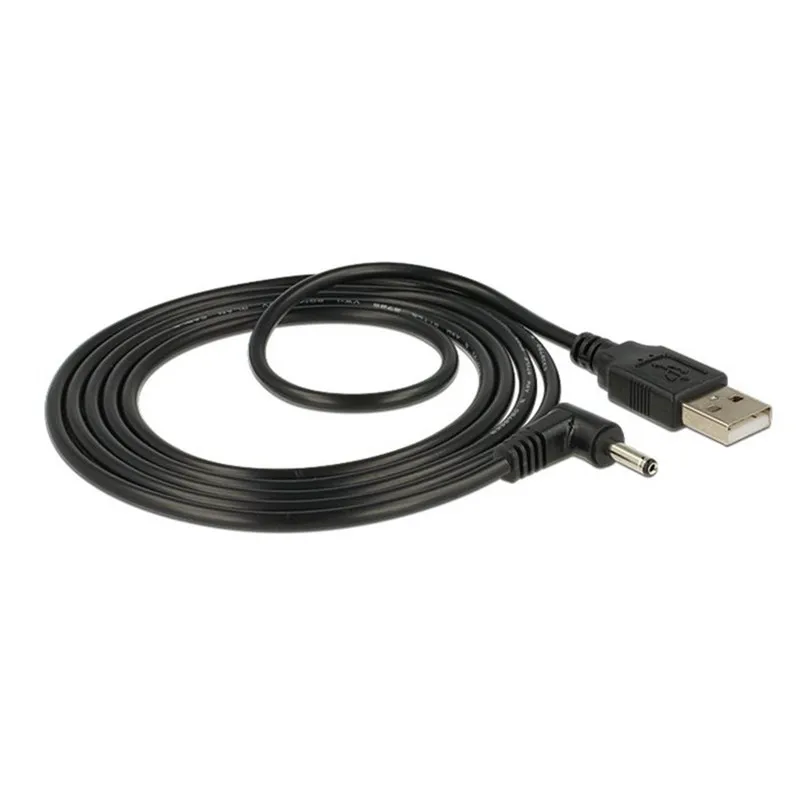 1 pieza USB 2,0 macho a ángulo recto 90 grados 3,5mm 1,35mm DC power Plug Barrel 5v Cable 100cm - imagen 3
