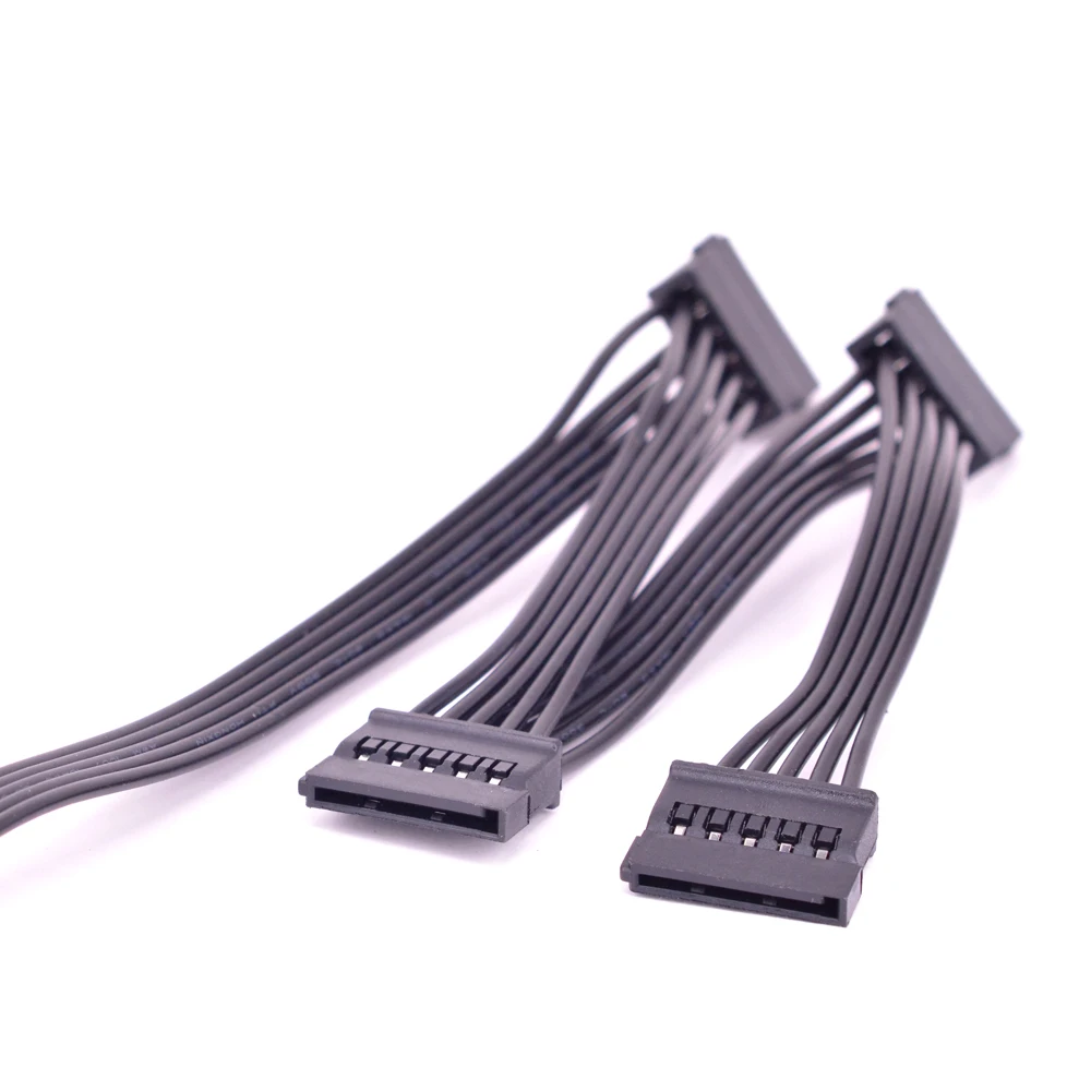 Cable de alimentación de 15 pines a 4 cables de extensión de minería SATA para disco duro HDD Cable de alimentación para tarjeta adaptadora SSD PCIE WLAN 18AWG - imagen 5