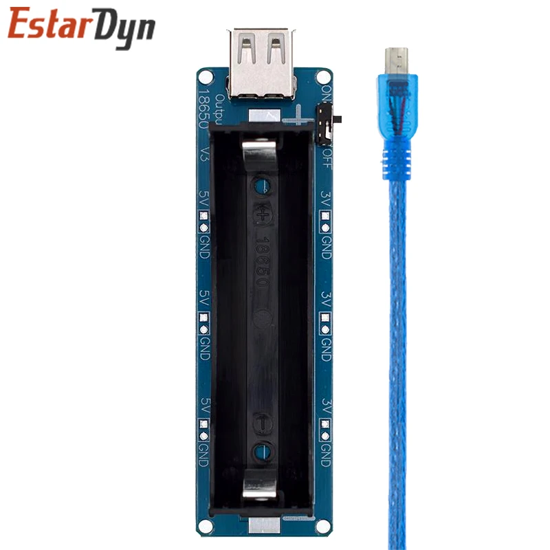 Placa protectora de carga de batería ESP32 ESP32S para Wemos para Raspberry Pi 18650, Puerto Micro USB V3 tipo A, USB 0.5A para carga Arduino - imagen 3