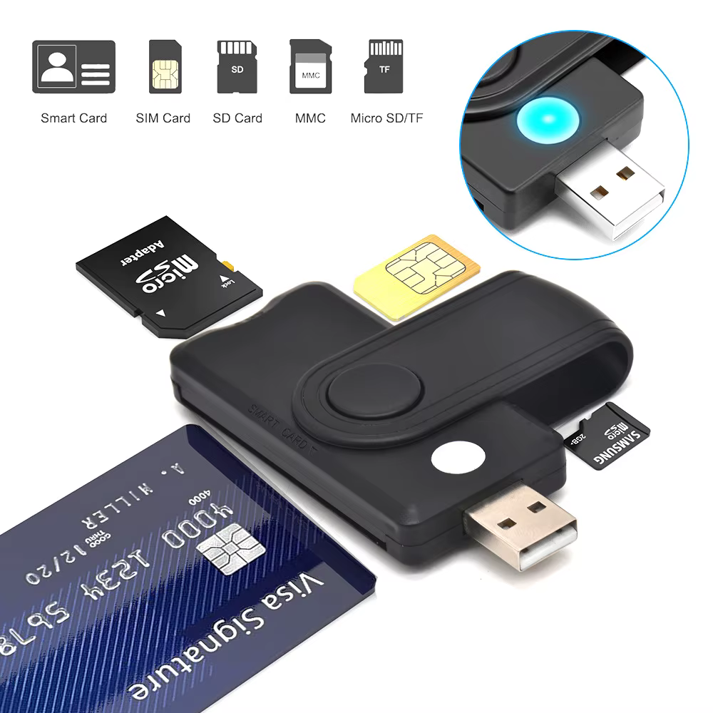 Lector Tarjetas Inteligentes USB UTHAI – Compatible Windows y Linux - imagen 3