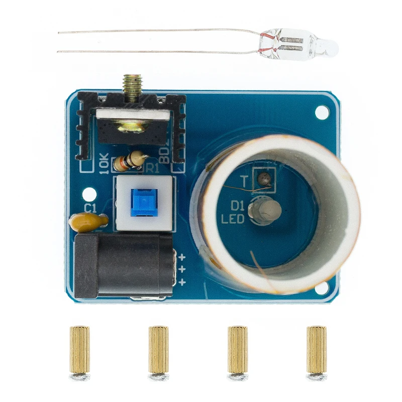 1 Uds BD243 Mini Kit de bobina Tesla accesorios mágicos piezas de bricolaje tecnología de luces vacías electrónica Diy BD243C - imagen 2