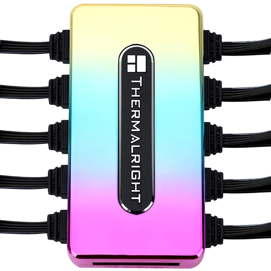 Thermalright-controlador de cubo RGB ARGB RE V.A, 5V, 3 pines/12V, 4 pines, sincronización de la placa base, CPU, enfriador, ventilador con cubierta, Cable HUB - imagen 4