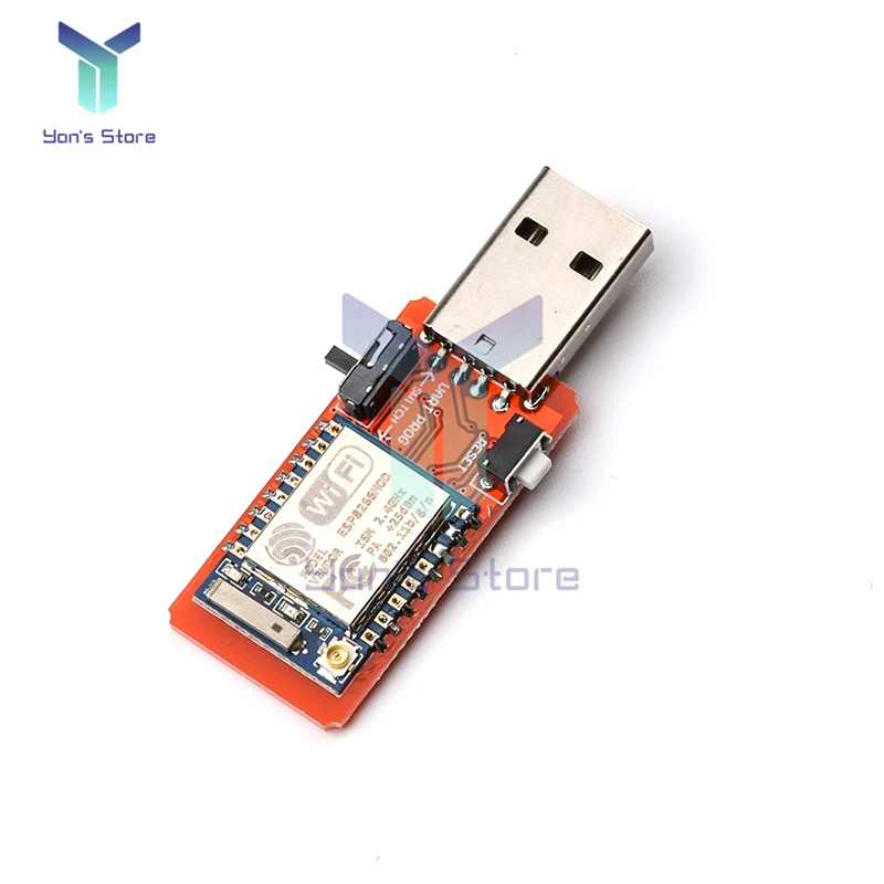 Diymore ESP8266 ESP-07 módulo inalámbrico Wi-Fi USB a TTL CH340G Placa de desarrollo 2,4 Ghz 3dBi IPEX antena para Arduino