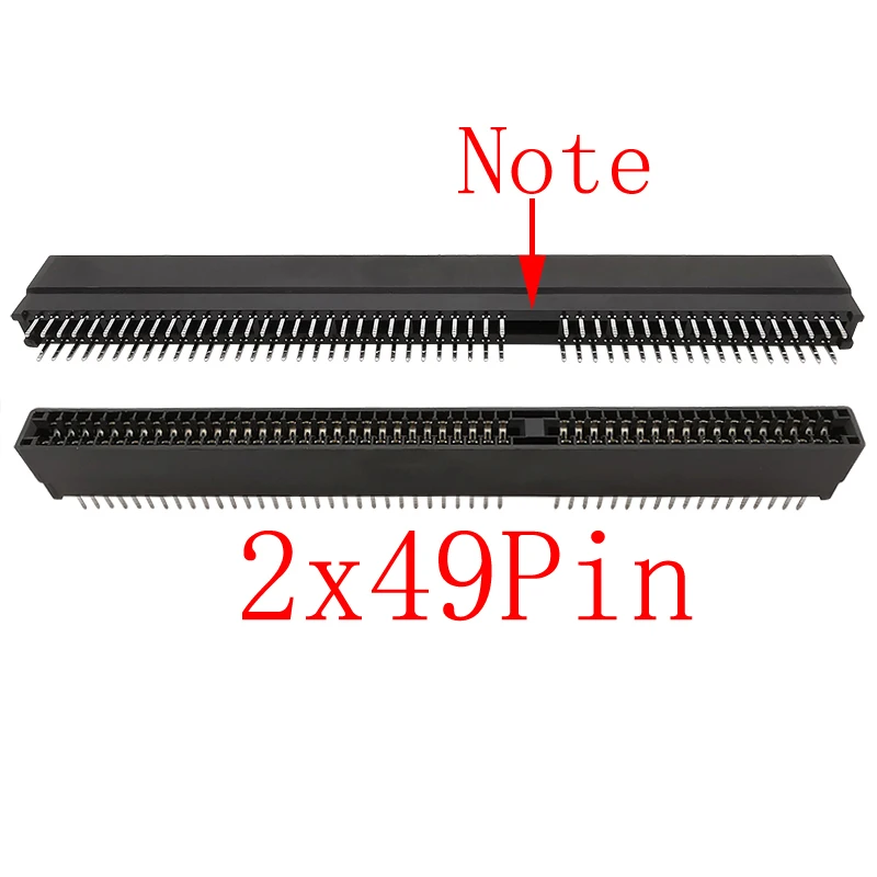Ranura para conector de tarjeta de borde, 5 uds., paso de 2,54mm, 2x3P/4/5/6/7/8/10/11/12/13/15/18/20/30/36/49 pines, enchufe PCB a través de agujeros - imagen 5