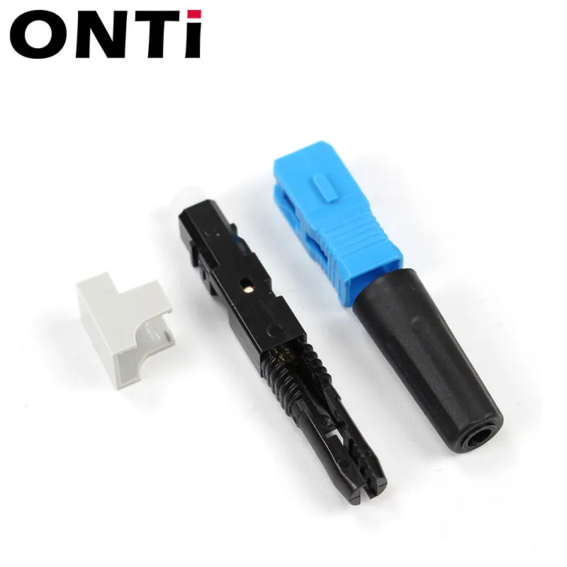 ONTi más nuevo 50-200 Uds SC UPC/APC conector rápido de fibra óptica monomodo FTTH herramienta de conector en frío adaptador de montaje de campo - imagen 2