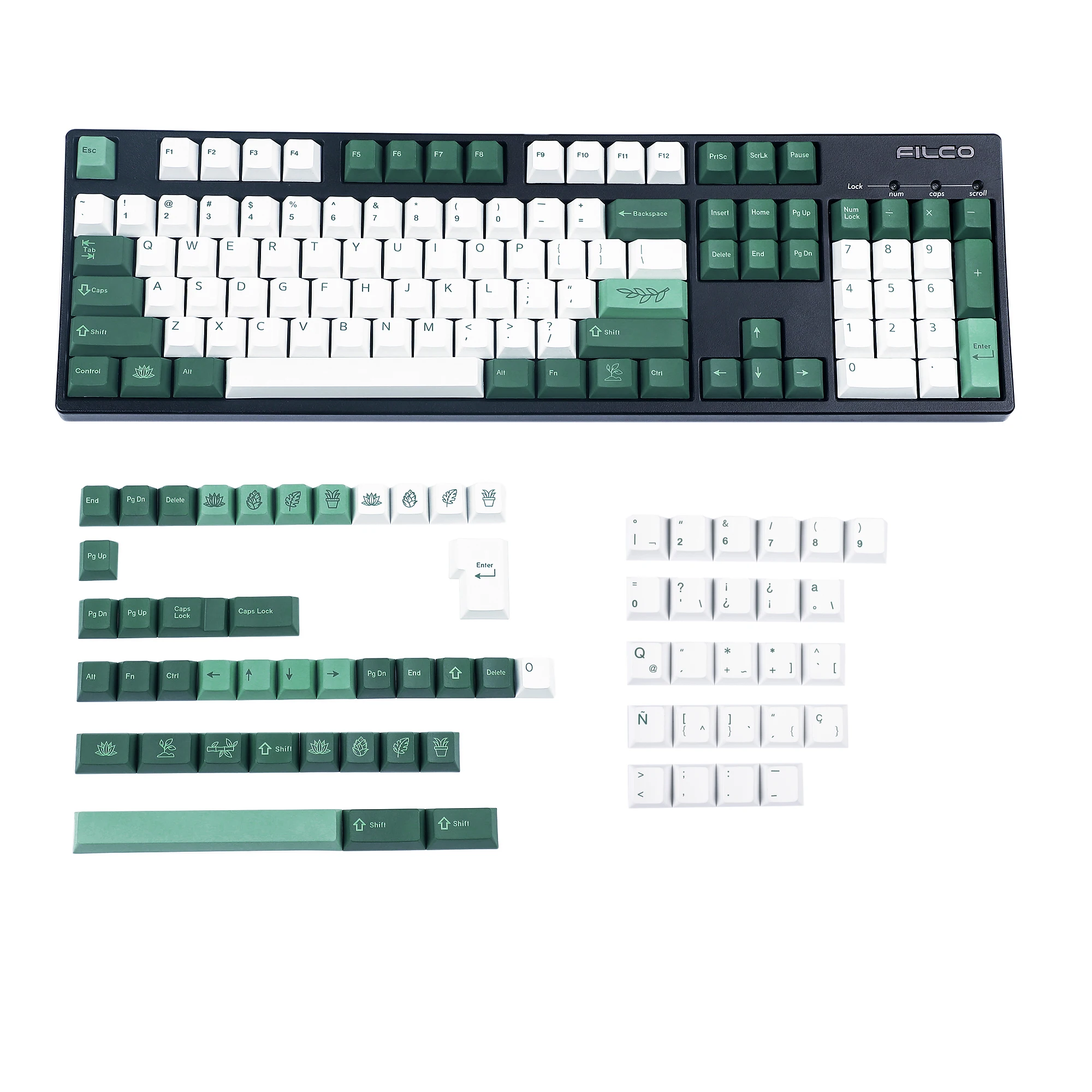 Teclas gruesas PBT para teclado QWERTZ AZERTY MX, teclas de perfil de cereza, alemán, francés, italiano, España, Reino Unido, ISO - imagen 4