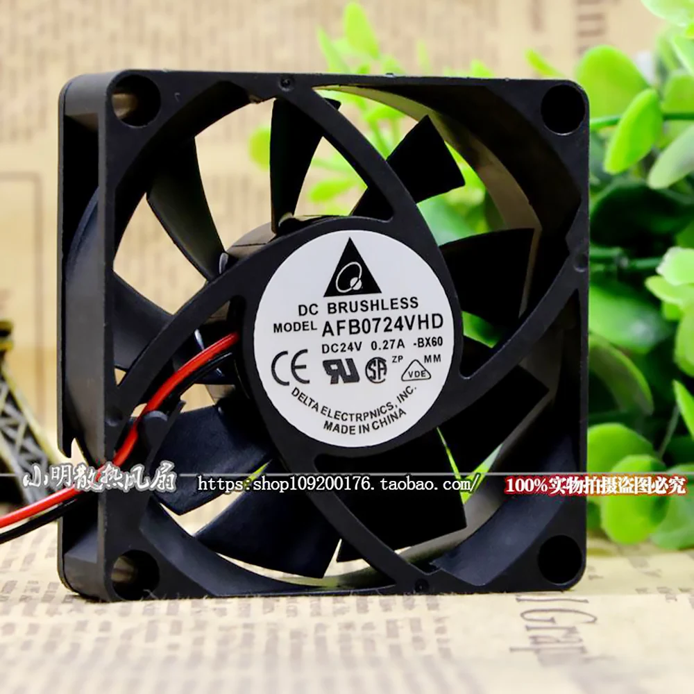 Ventilador de refrigeración de doble bola, inversor para Delta AFB0724VHD 24V 0.27A 7CM 70*70*20mm - imagen 2
