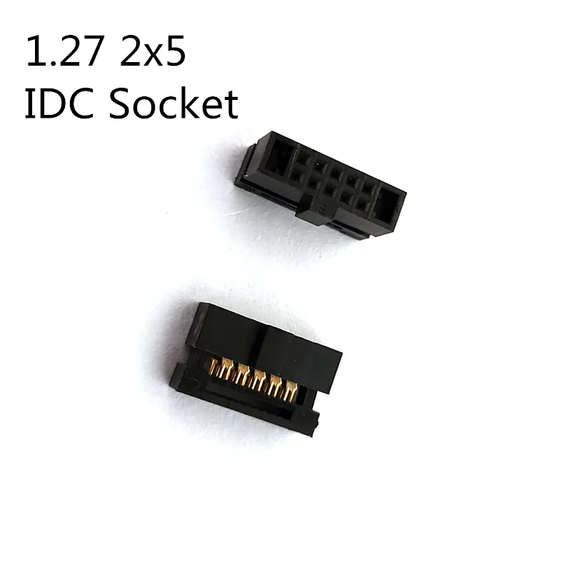 10 Uds espaciado 1,27mm 2x5Pin IDC caja encabezado cubierto macho hembra PCB receptáculo enchufe SMD conector de agujeros rectos - imagen 3