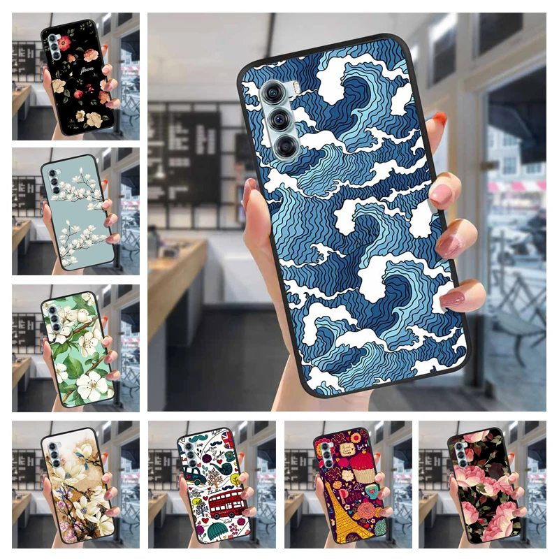 Funda trasera de silicona con relieve suave para Moto Edge S30 X30 G200 5G 3D, funda para Motorola Moto Edge S30 EdgeX30 S 30