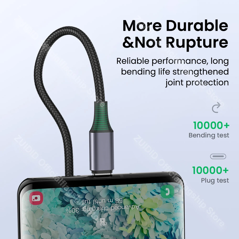 Cable USB‑C 100W PD 5A para Samsung Xiaomi MacBook Pro – Carga rápida - imagen 2