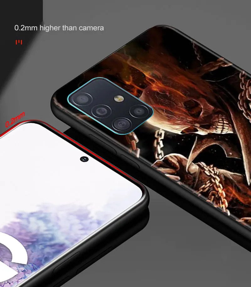 Grim Reaper-funda de teléfono con esqueleto de calavera para Samsung Galaxy A50 A10 A30 A40 A70 A20S A20E A02S A12 A22 A32 A52 5G A04S - imagen 3