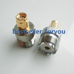 Conector RF SMA Macho a SO-239 Hembra – Dorado PL-259