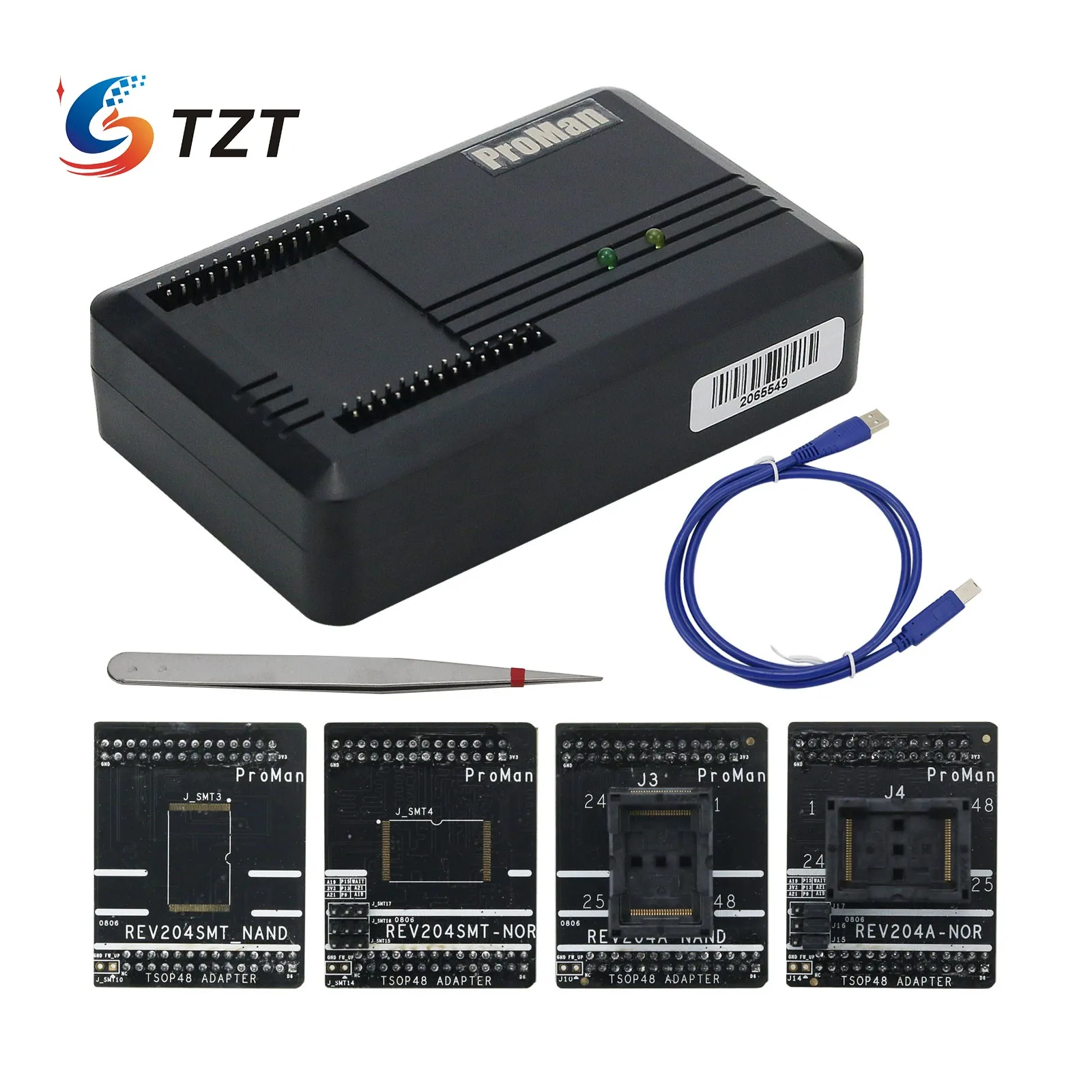 TZT-programador de Flash para TSOP48 NAND, LCD, lectura de escritura, TSOP56, Flash, sin Chip