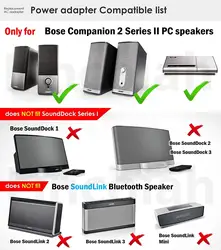 Adaptador Fuente Alimentación Compatible Bose – Altavoces y SoundLink