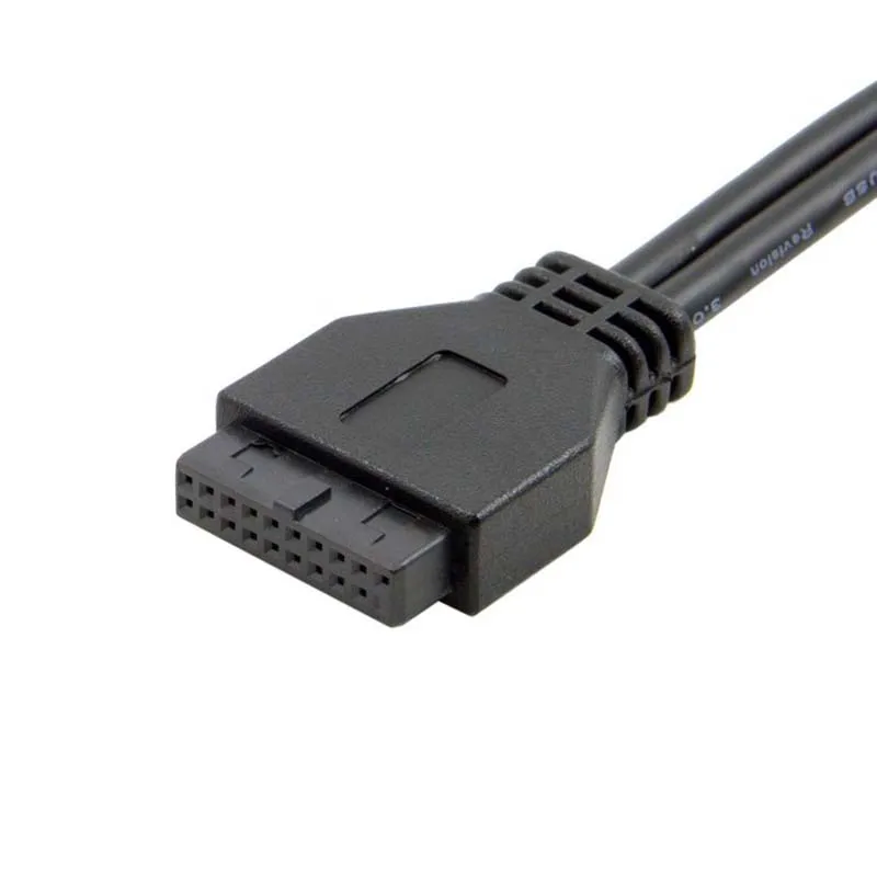 Cable adaptador de 0,5 M, convertidor de USB 3,0, enchufe de 19 pines dentro de la placa base del ordenador A un extensor de extensión de enchufe hembra tipo C - imagen 2