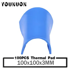 Almohadillas termicas de silicona 100x100x3 mm para GPU/CPU