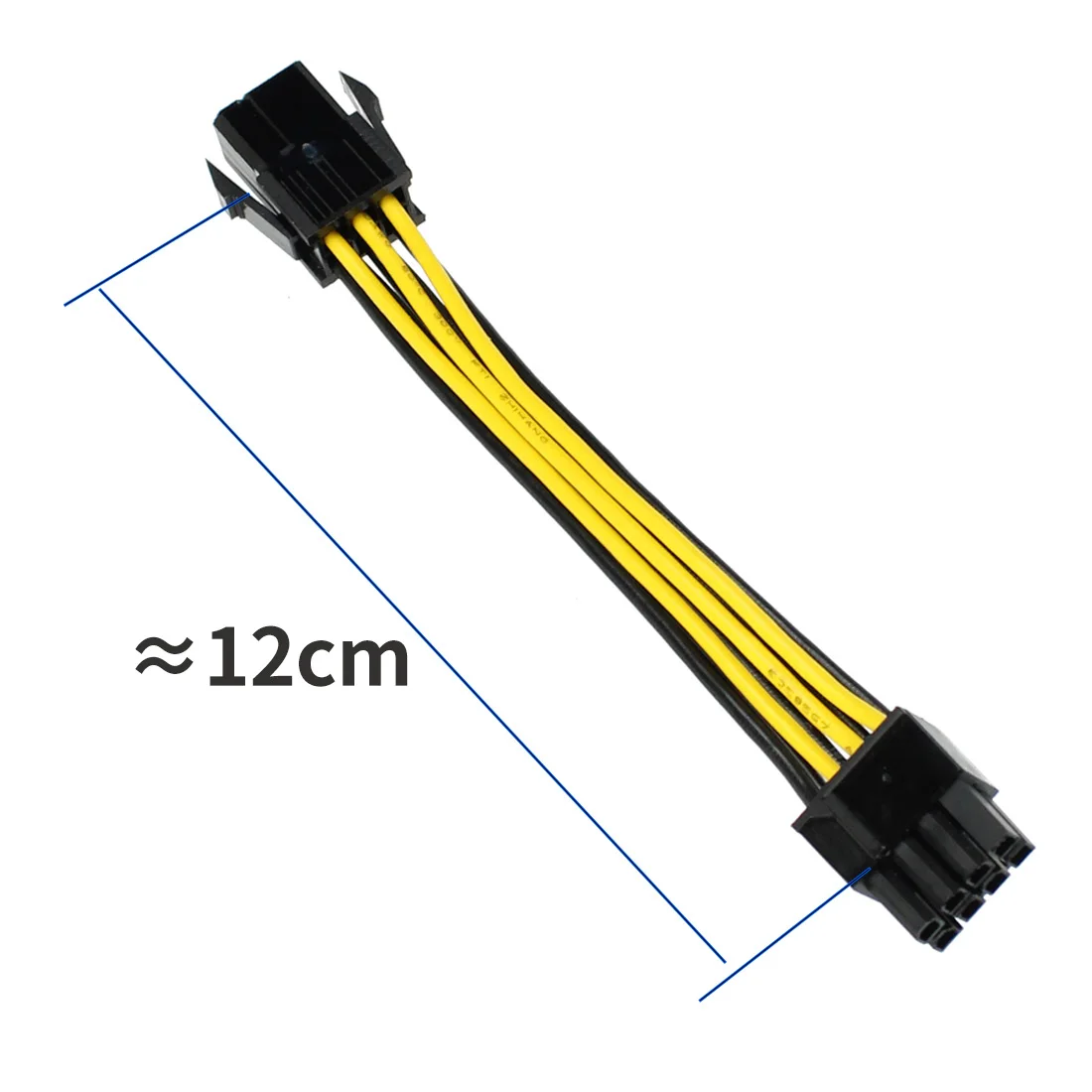 XT-XINTE de 6 pines hembra a 8 pines macho, Cable convertidor de alimentación PCI Express de 18awg, tarjeta gráfica de vídeo de 6 pines a 8 pines, Cable PCIE de 25cm/12cm - imagen 2